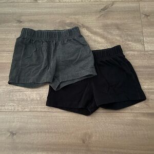 Baby Boy Shorts Bundle of 2 Basic Gray and Black Garanimals Size 6-9 Months